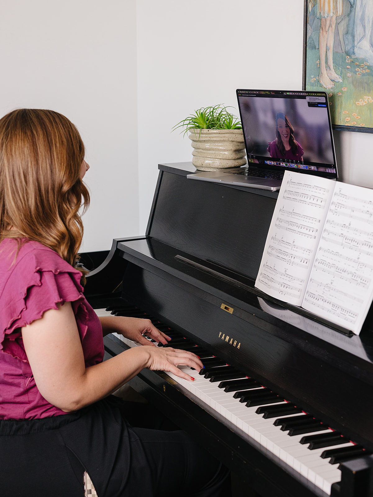 Piano and music ready for a voice lesson